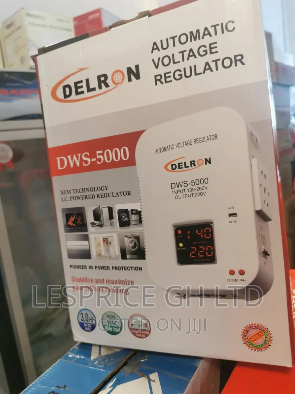 Powerful Delron Wall Mounted DWS-5000 Automatic Voltage 5kva