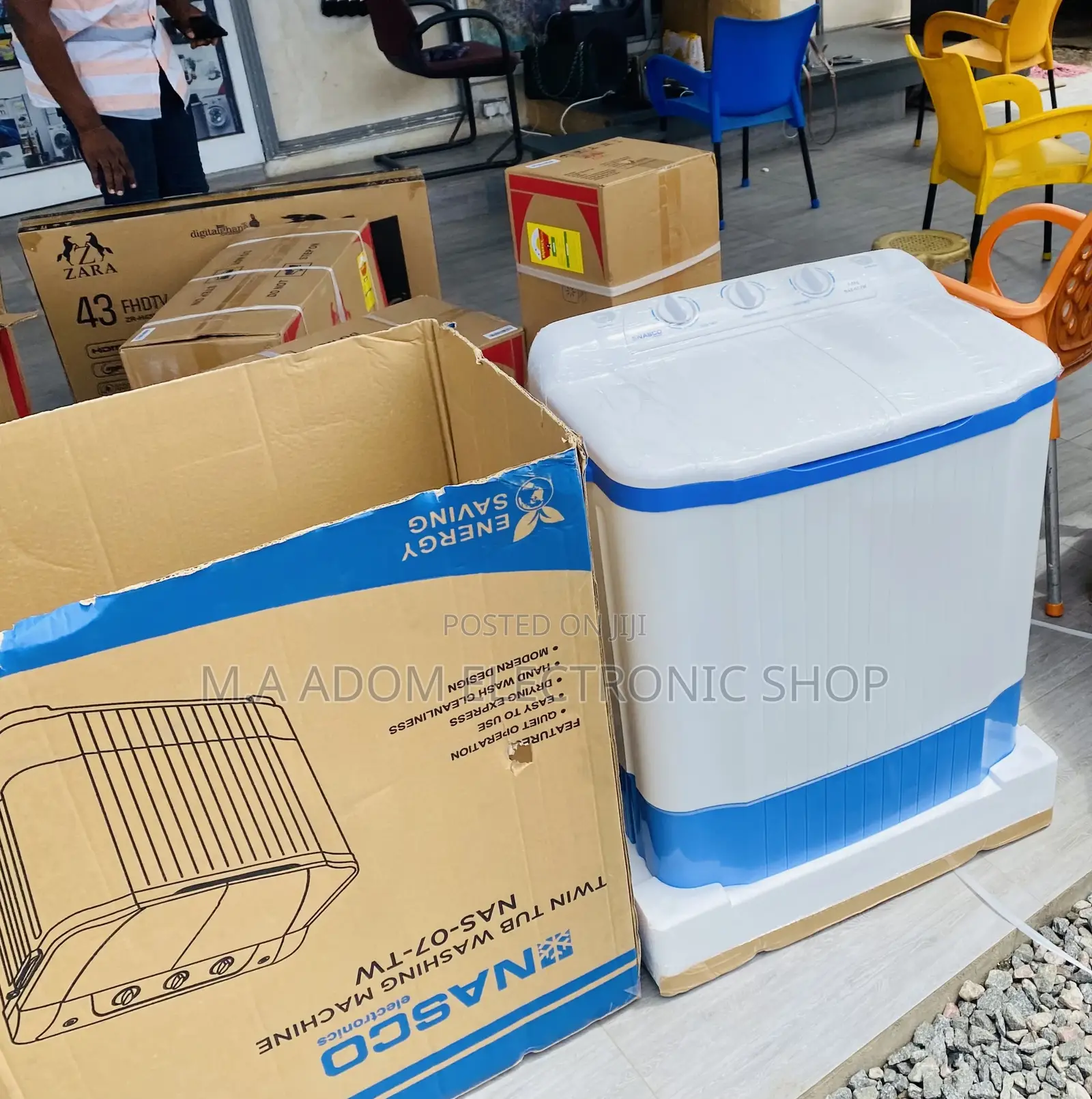 Energy Saving Nasco 7kg Electric Washing Machine + Spin/Dry.