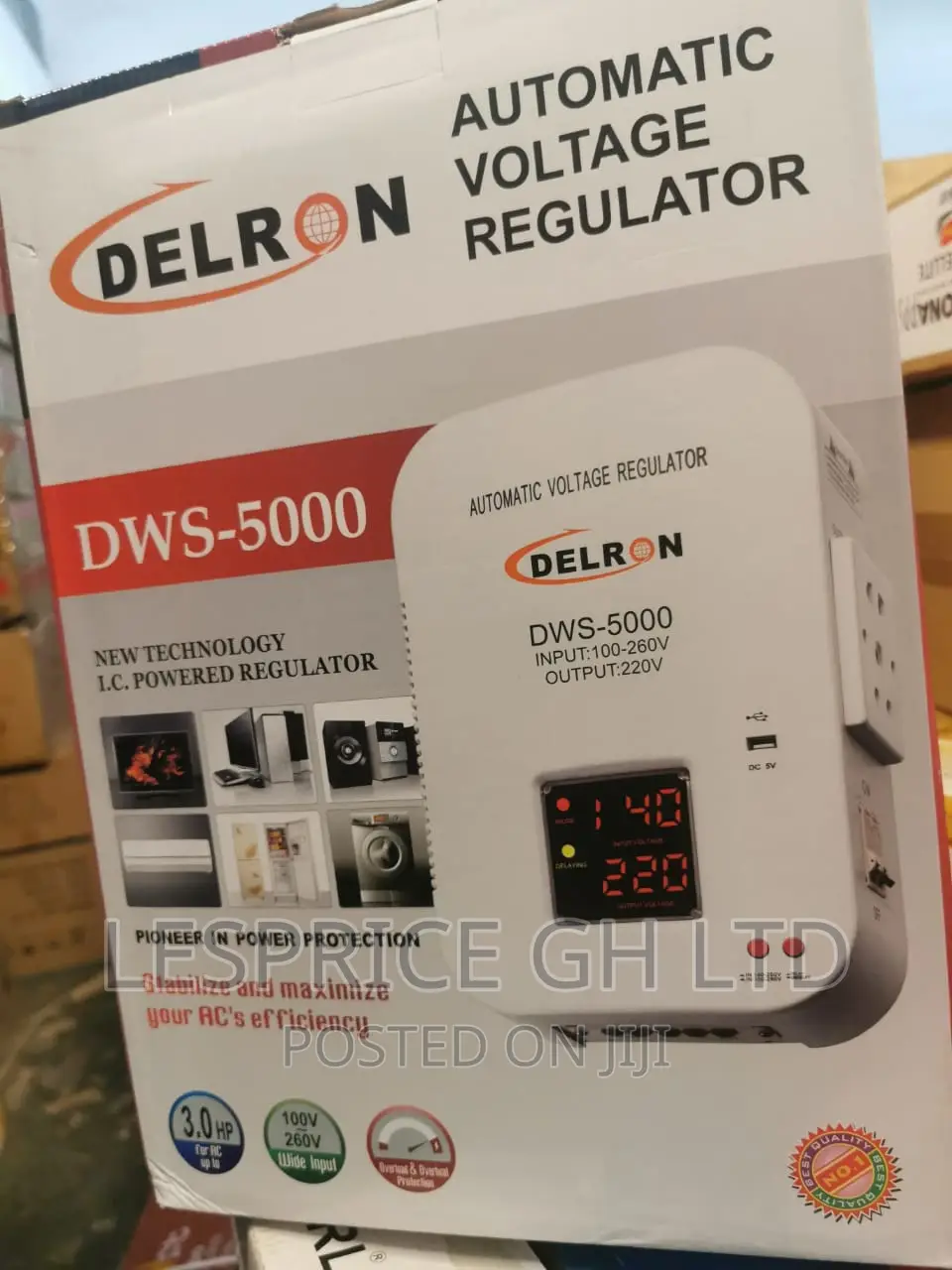 // Delron Wall Mounted DWS-5000 Automatic Voltage 5kva