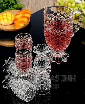 Glass Jar With 6set of Glass Cup