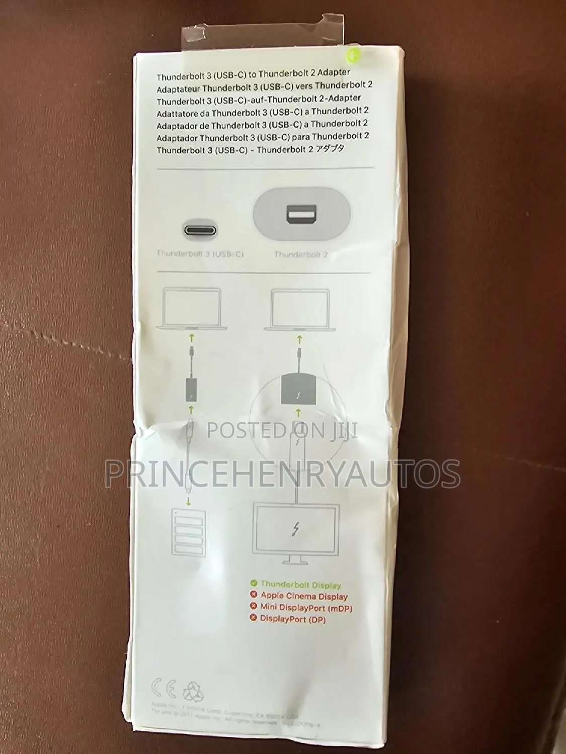 Apple Thunderbolt 3 (USB-C) to Thunderbolt 2 MMEL2AM/A