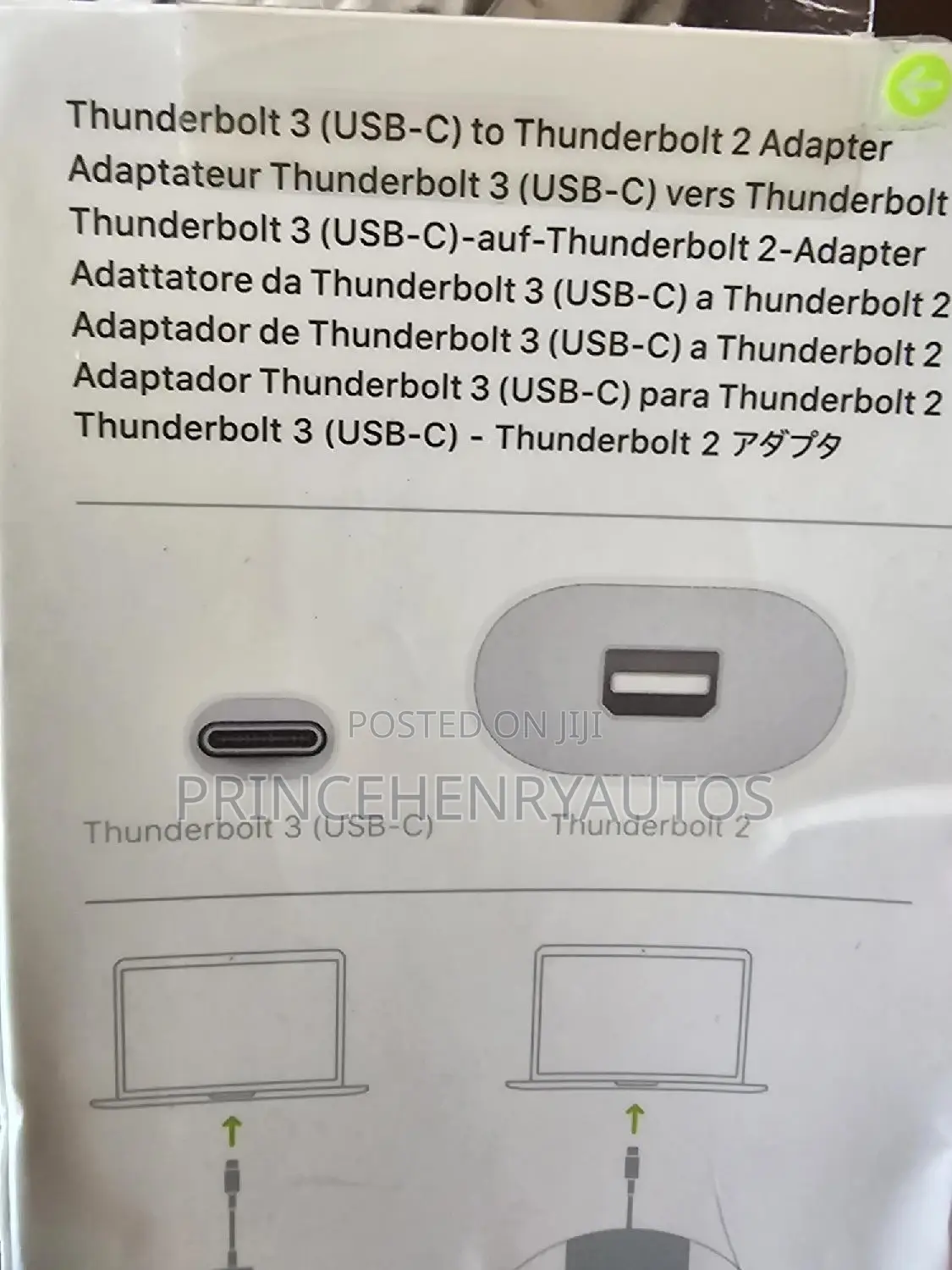 Apple Thunderbolt 3 (USB-C) to Thunderbolt 2 MMEL2AM/A