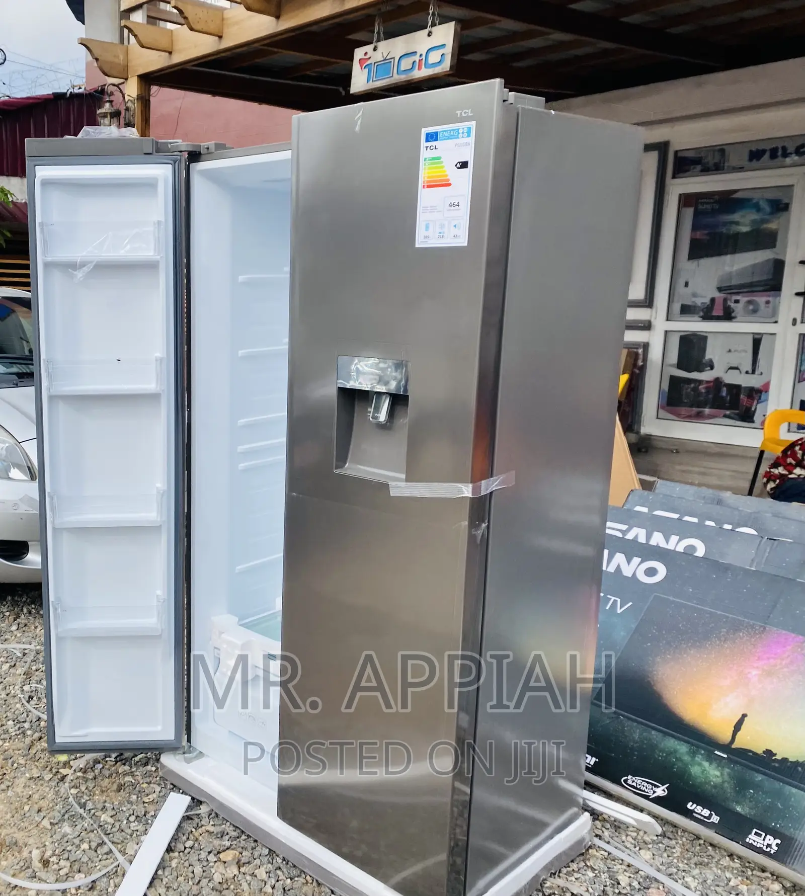 Shop Original TCL P520 SBN Side by Side Refrigerator 