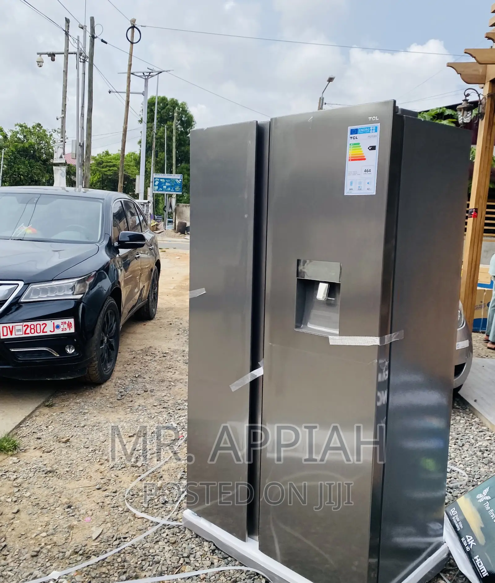 Stainless Steel TclP520 SBN Side by Side Fridge + Dispenser