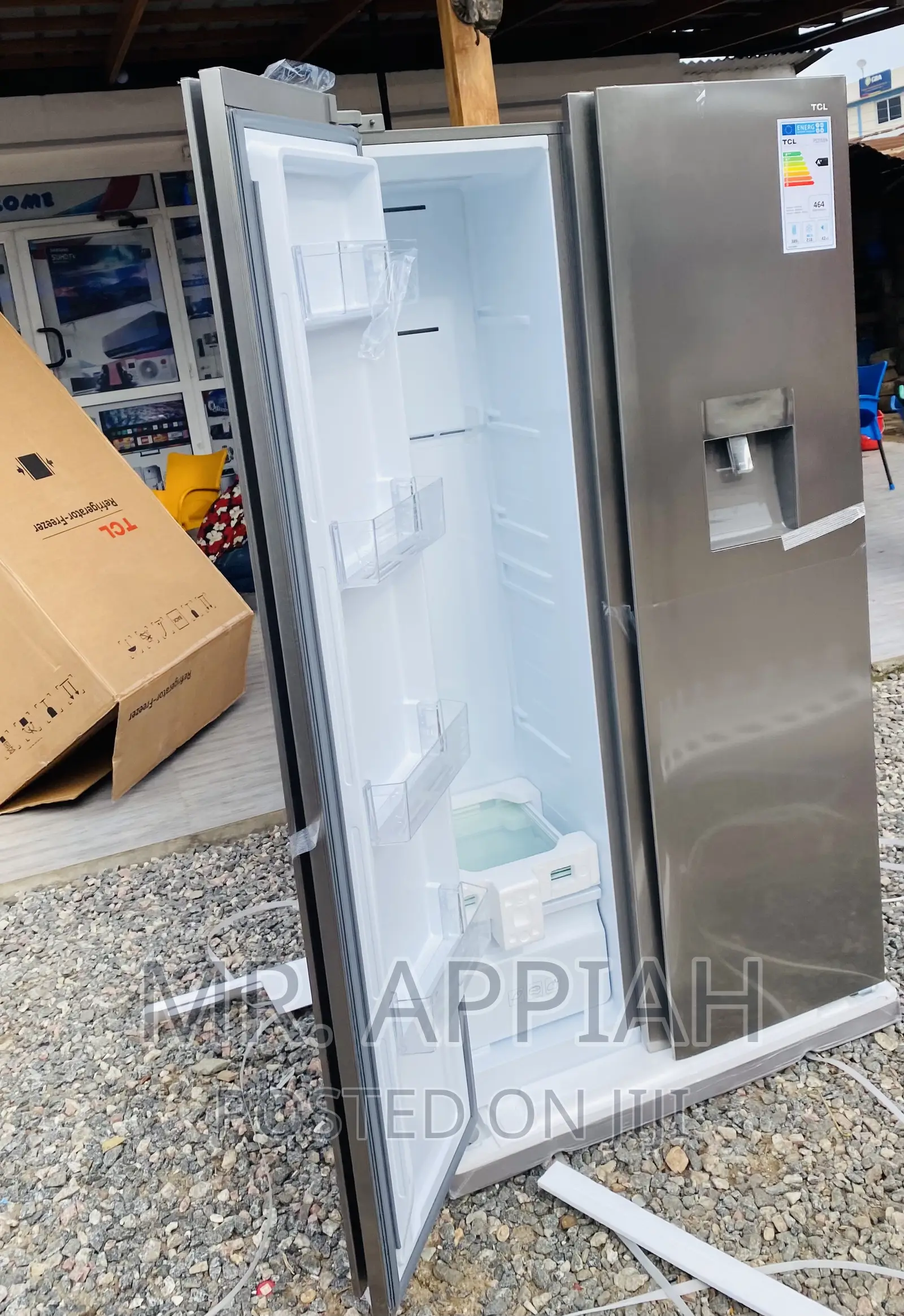 Long Lasting TCL P520 SBN Side by Side Fridge + Spin/Dry.