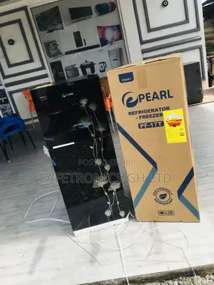  Pearl Glass Doubledoor PF-17T Topfreezer Black Fridge