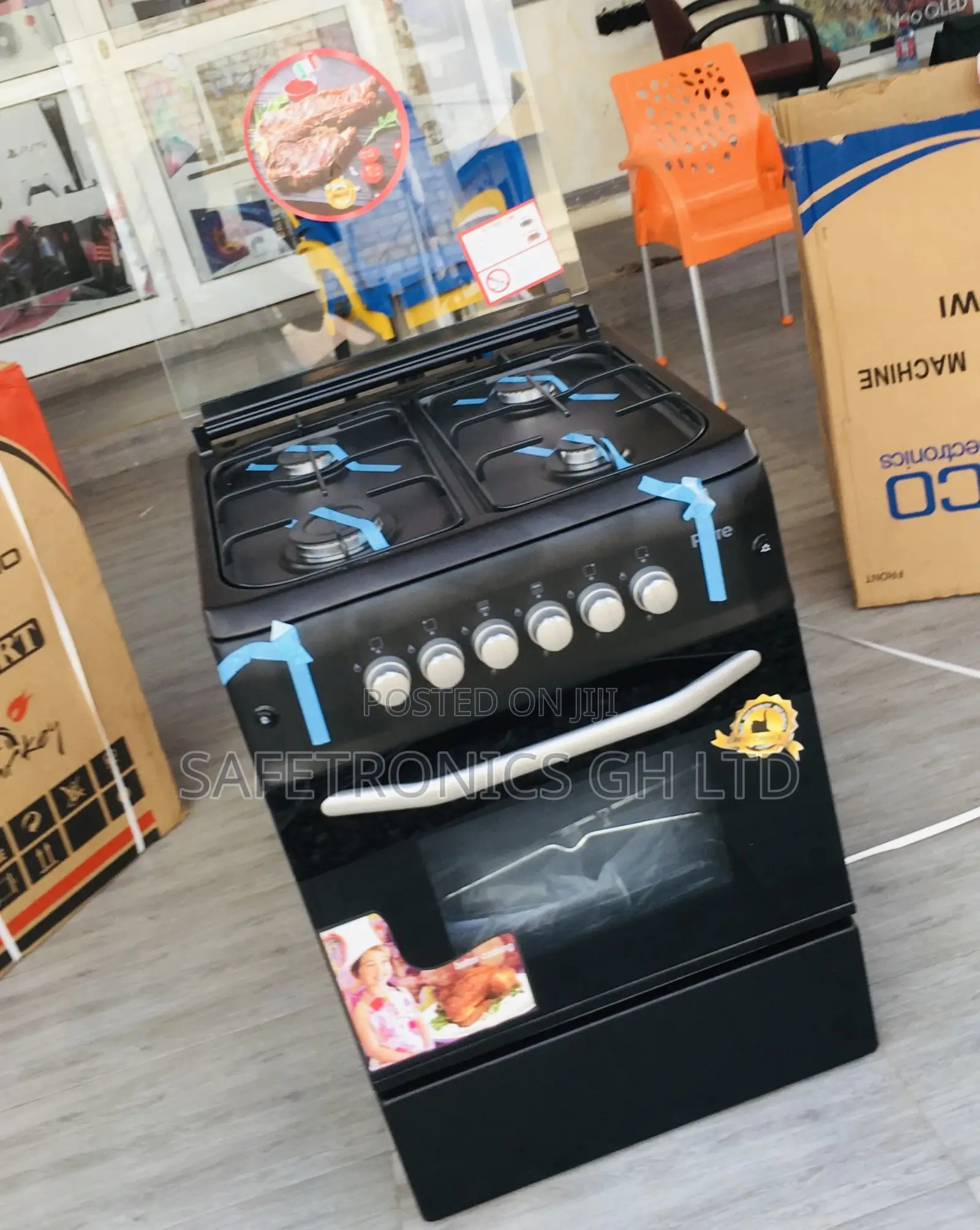 Ferre 4BURNER Gas Oven With Grill 60x60 Black
