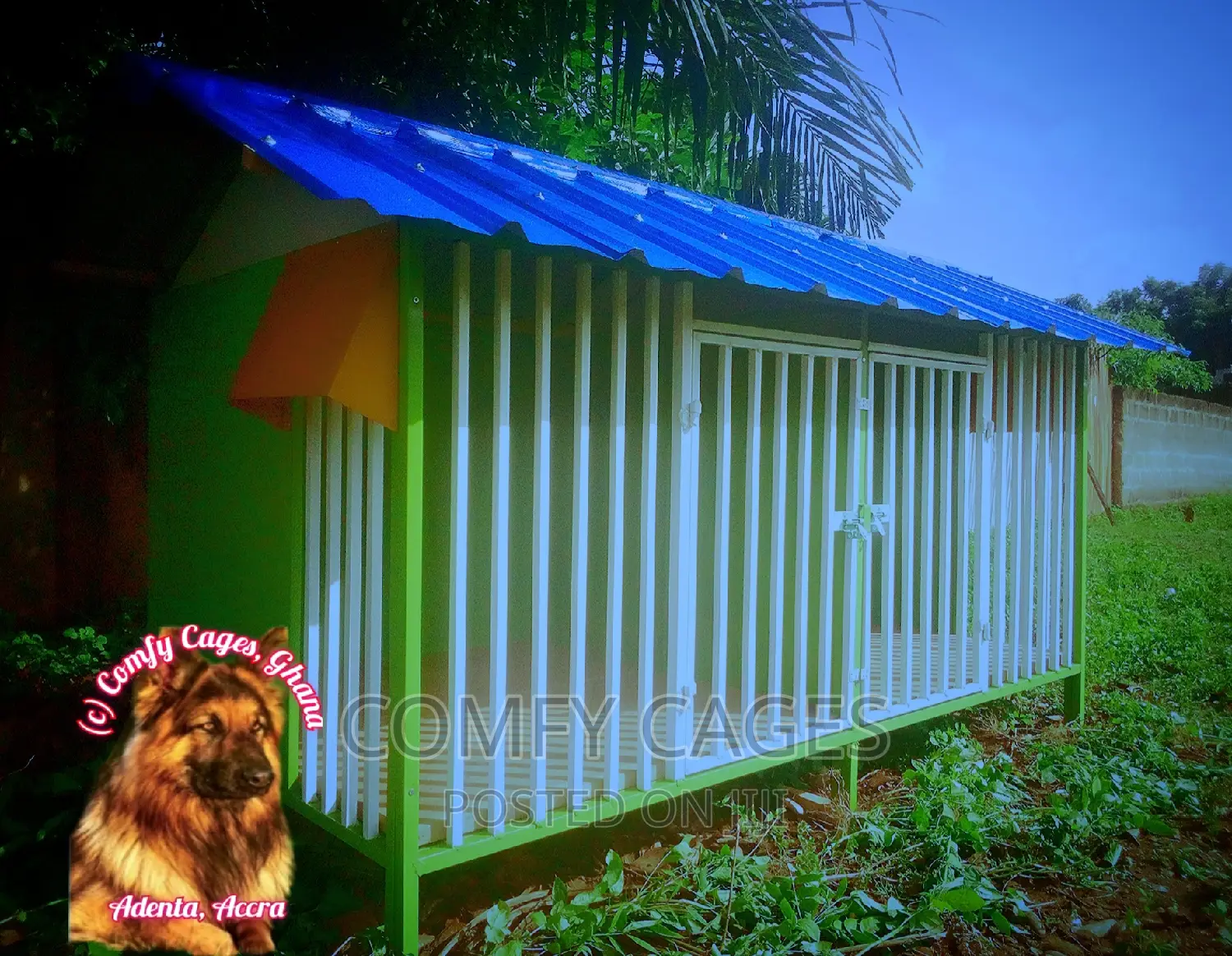 Super Solid Double Galvanized Steel Security Comfy Dog Cage