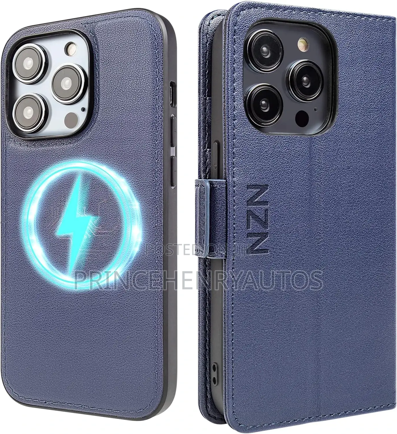 NZN iPhone 14 Pro Wallet Case Genuine Leather