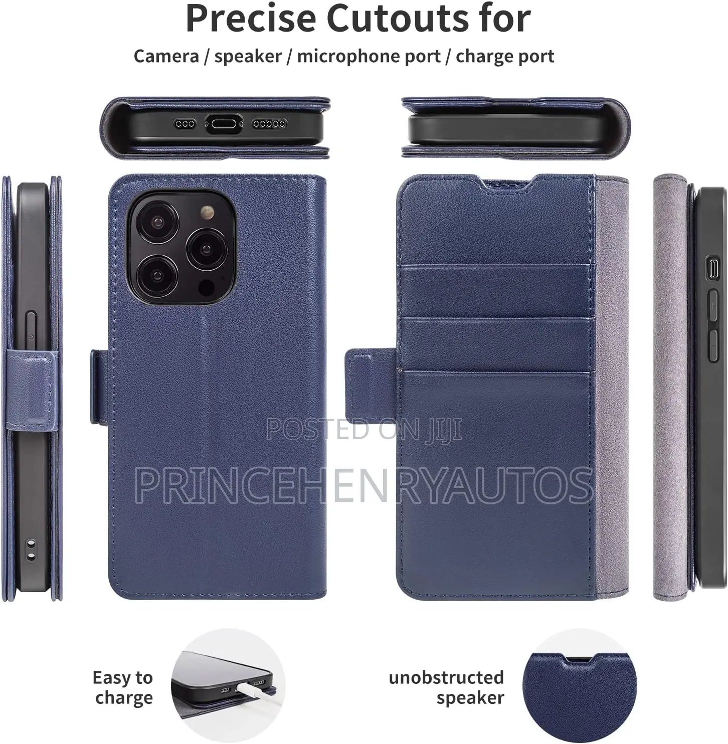 NZN iPhone 14 Pro Wallet Case Genuine Leather