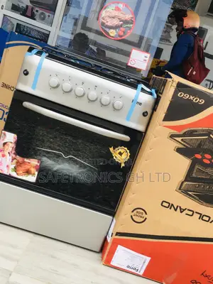 Ferre 60x60 Oven With Grill 4 Gas Cooker Sliver