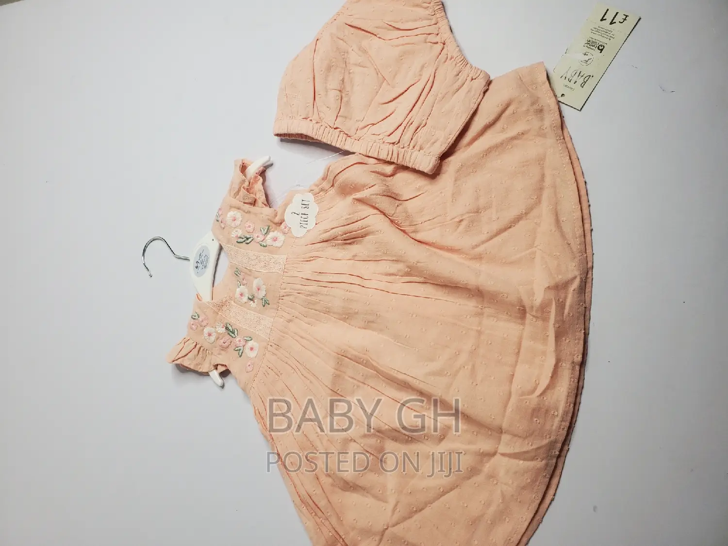 2 Piece Peach Girls Dress