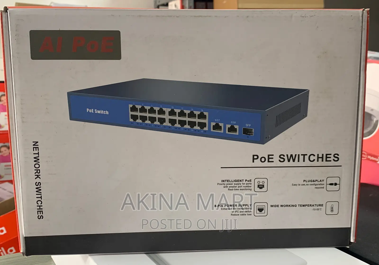 16ch AI POE Switch With 2up Link