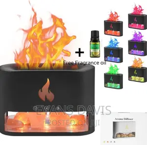Flames Diffuser With Crystal/ Salt Stones Plus Free Oil