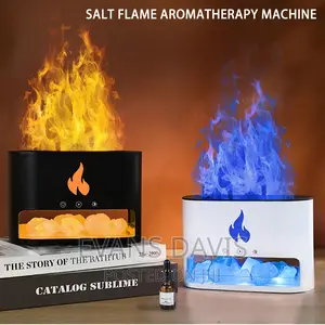 Flames Diffuser With Crystal/ Salt Stones Plus Free Oil