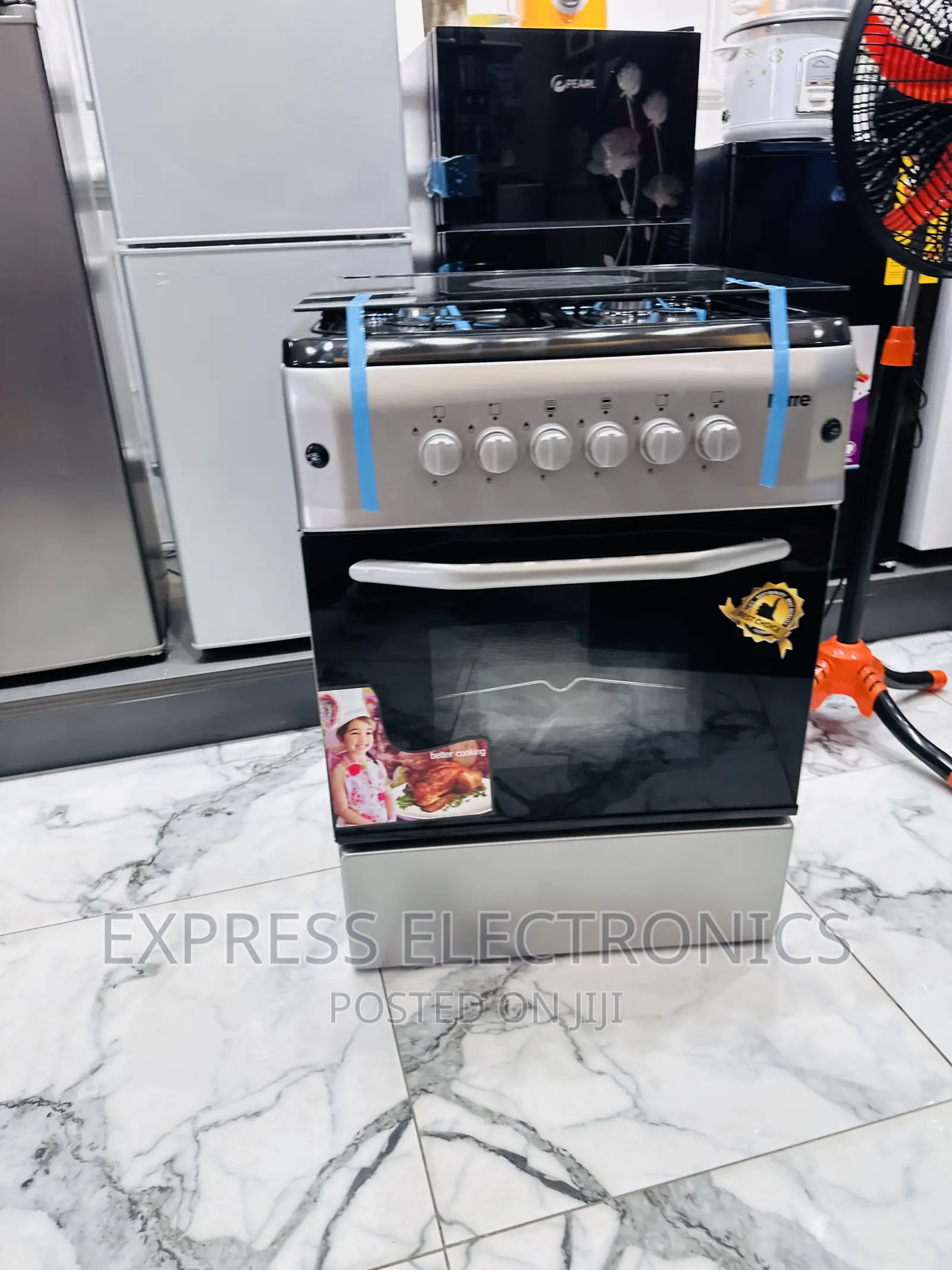 New Line Multi Functional Gas Cooker Sliver 60/60 4burner