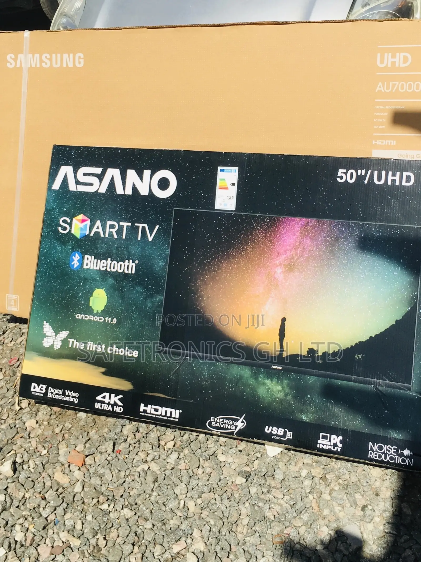 UHD LED Asano Black Smart 50 Inches Electric Tv