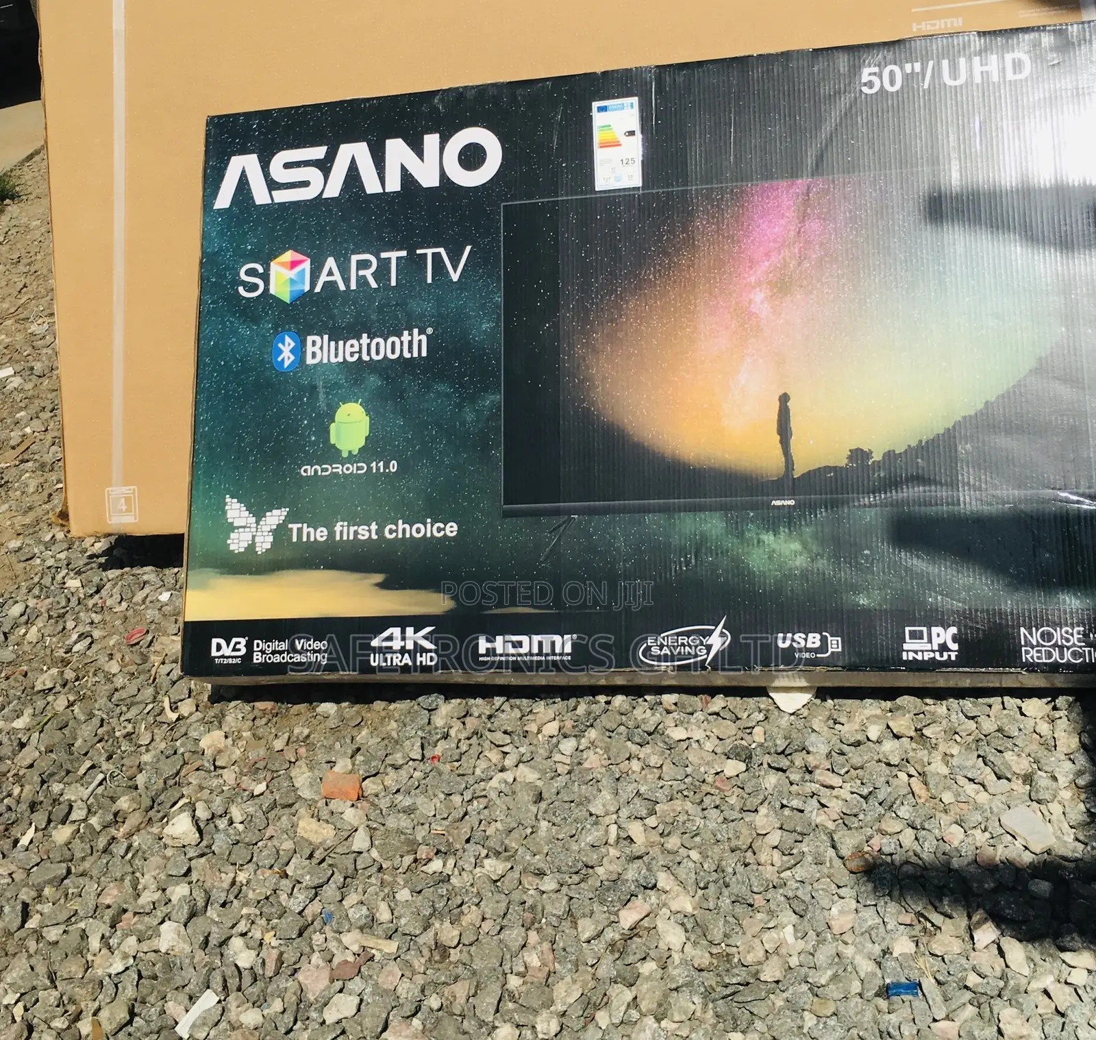 Asano Lasting Black UHD 50 Inches LED Glossy Smart Tv