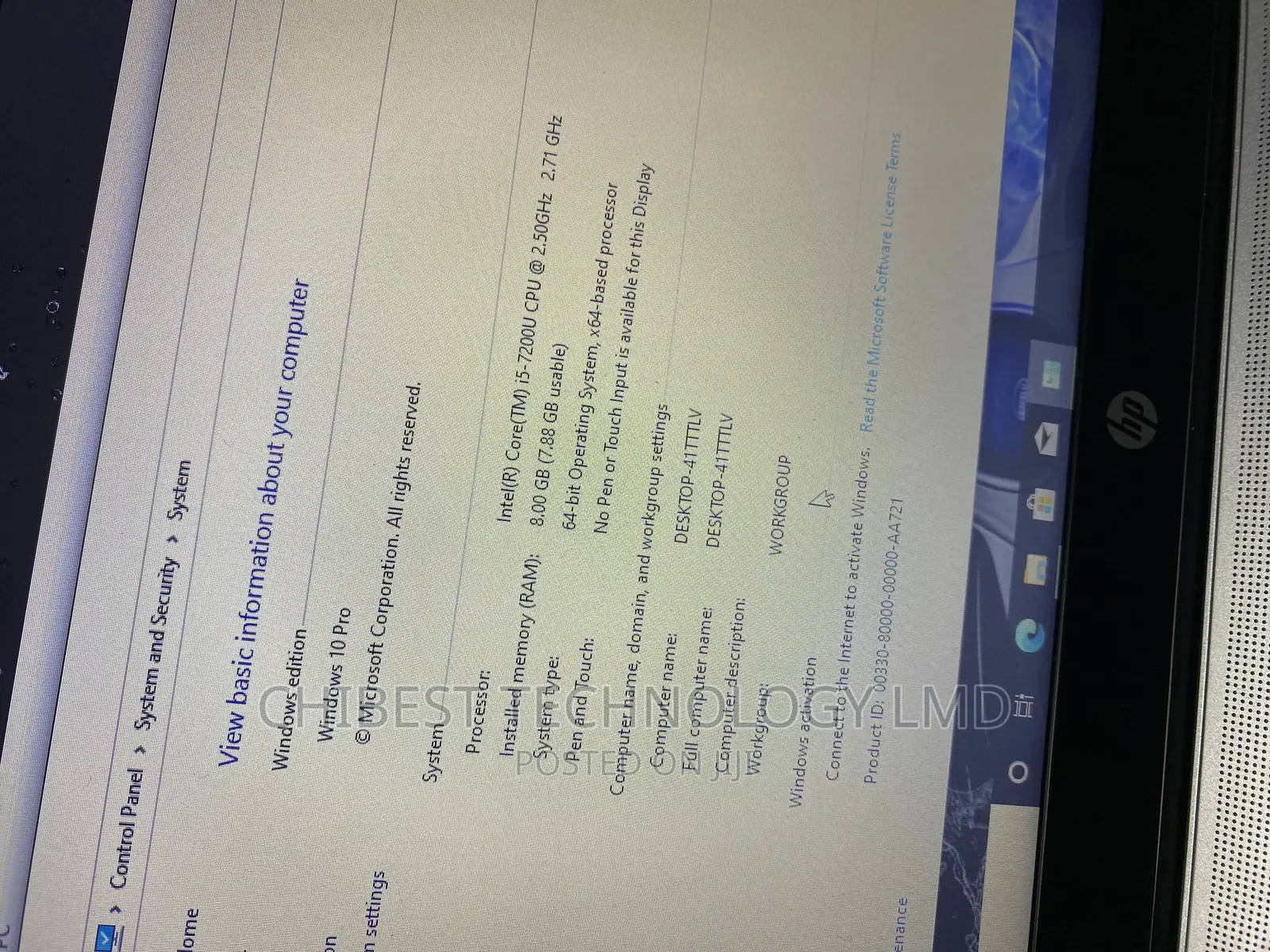 Laptop HP EliteBook 840 G4 8GB Intel Core I5 HDD 500GB