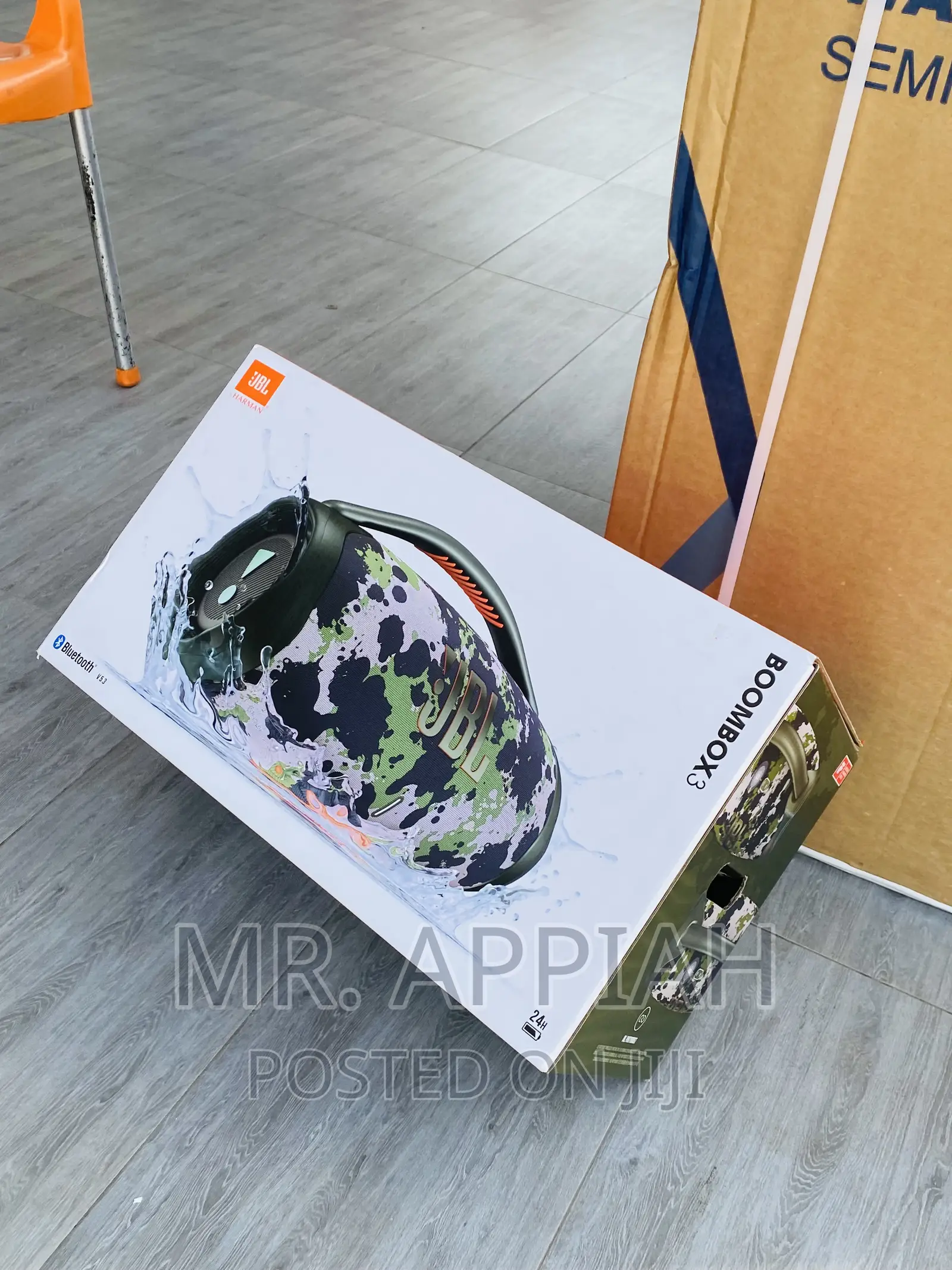 Fast Playing JBL Boombox 3 Bluetooth Rechargeable Speaker.