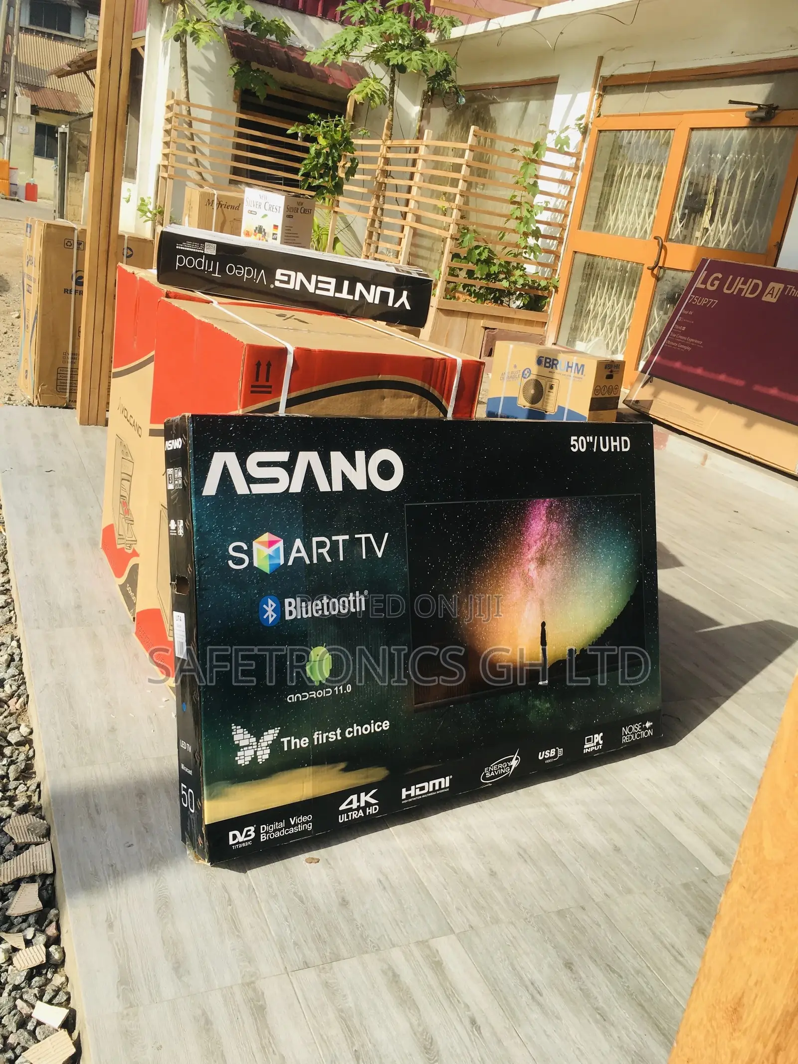 Glossy LED Asano Smart Black UHD 50 Inches Tv