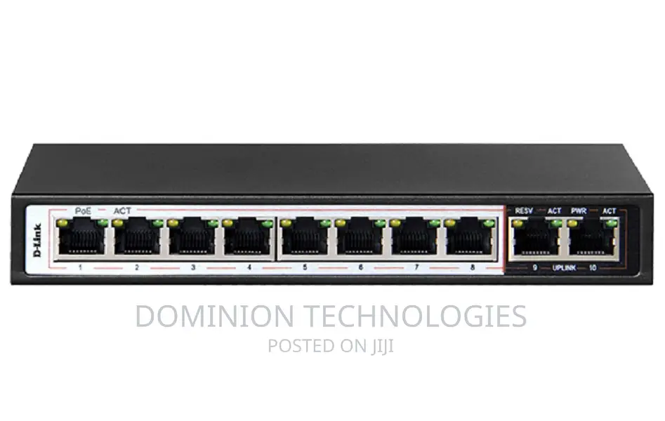 D-Link DES-F1010P-EB 10-Port 10100 Long Range Poe+ Surveilla