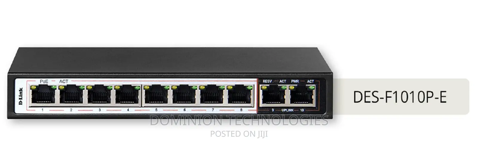 D-Link DES-F1010P-EB 10-Port 10100 Long Range Poe+ Surveilla