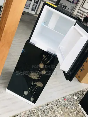 Pearl Doubledoor Topfreezer Black Glass PF-20T  Fridge