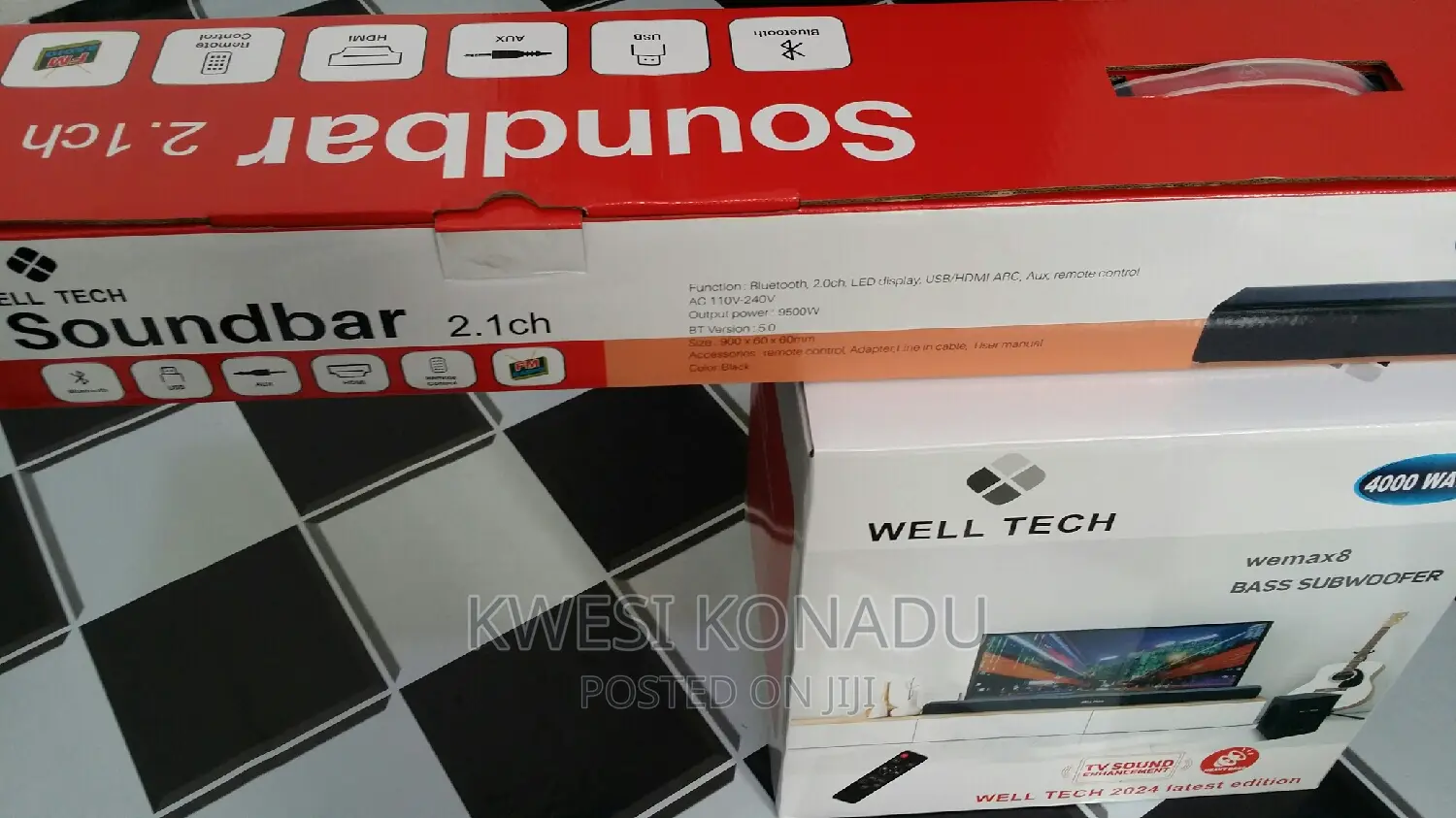 Well Tech 9500 Deep Bass Watts Soundbar