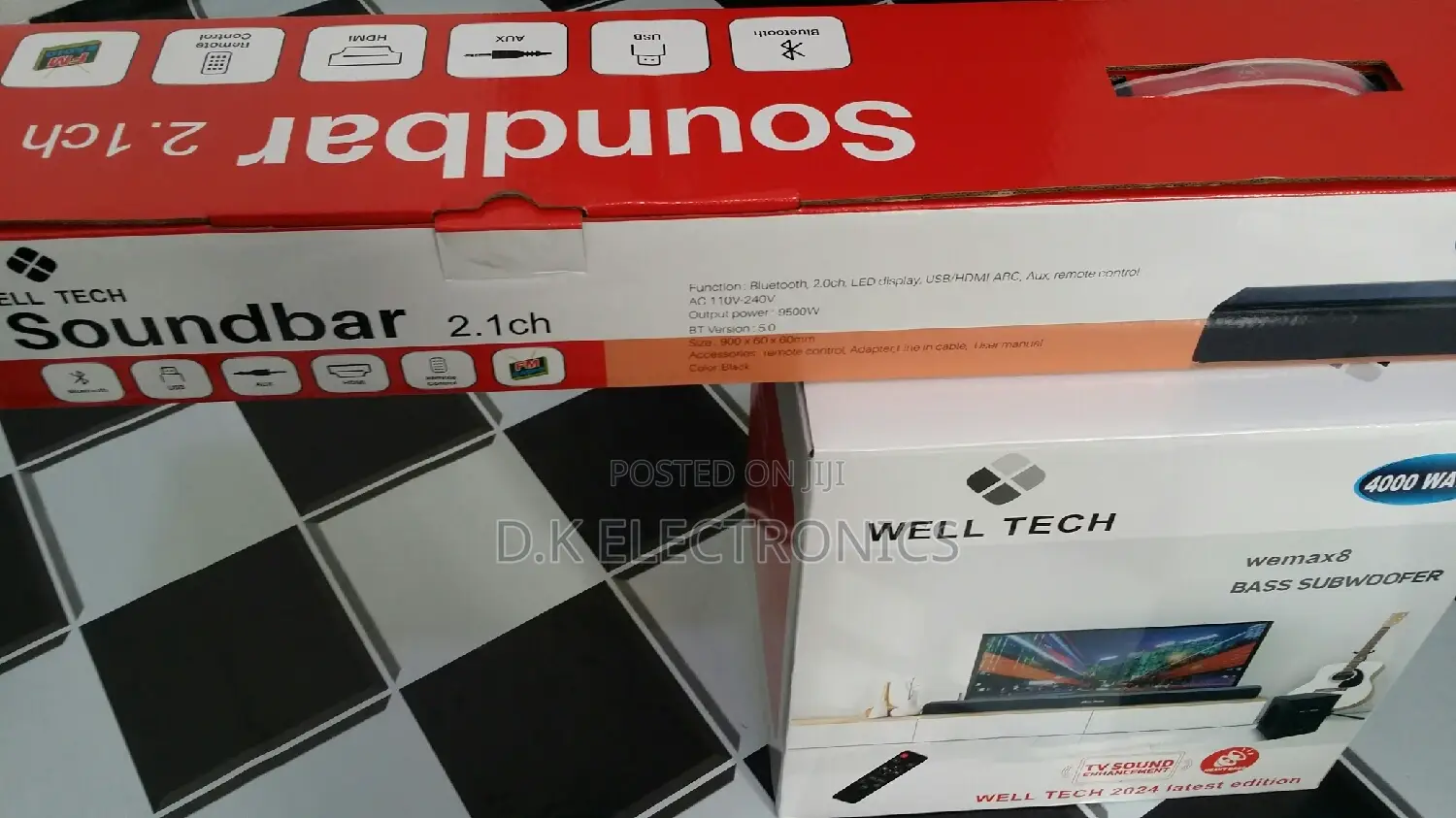 Well Tech 9500 Deep Bass Watts Soundbar