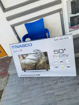 Latest Nasco 50” FHD Digital Satellite Electric Tv(Black).