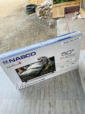 Elegant Nasco 50” FHD Digital Satellite Electric Tv(Black)