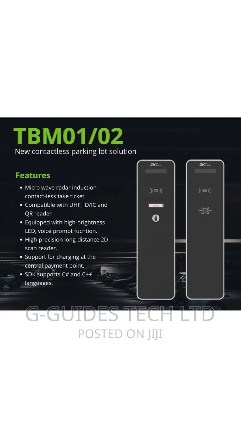 ZKTECO TBM01 Ticket Dispenser FOR Parking Entrance
