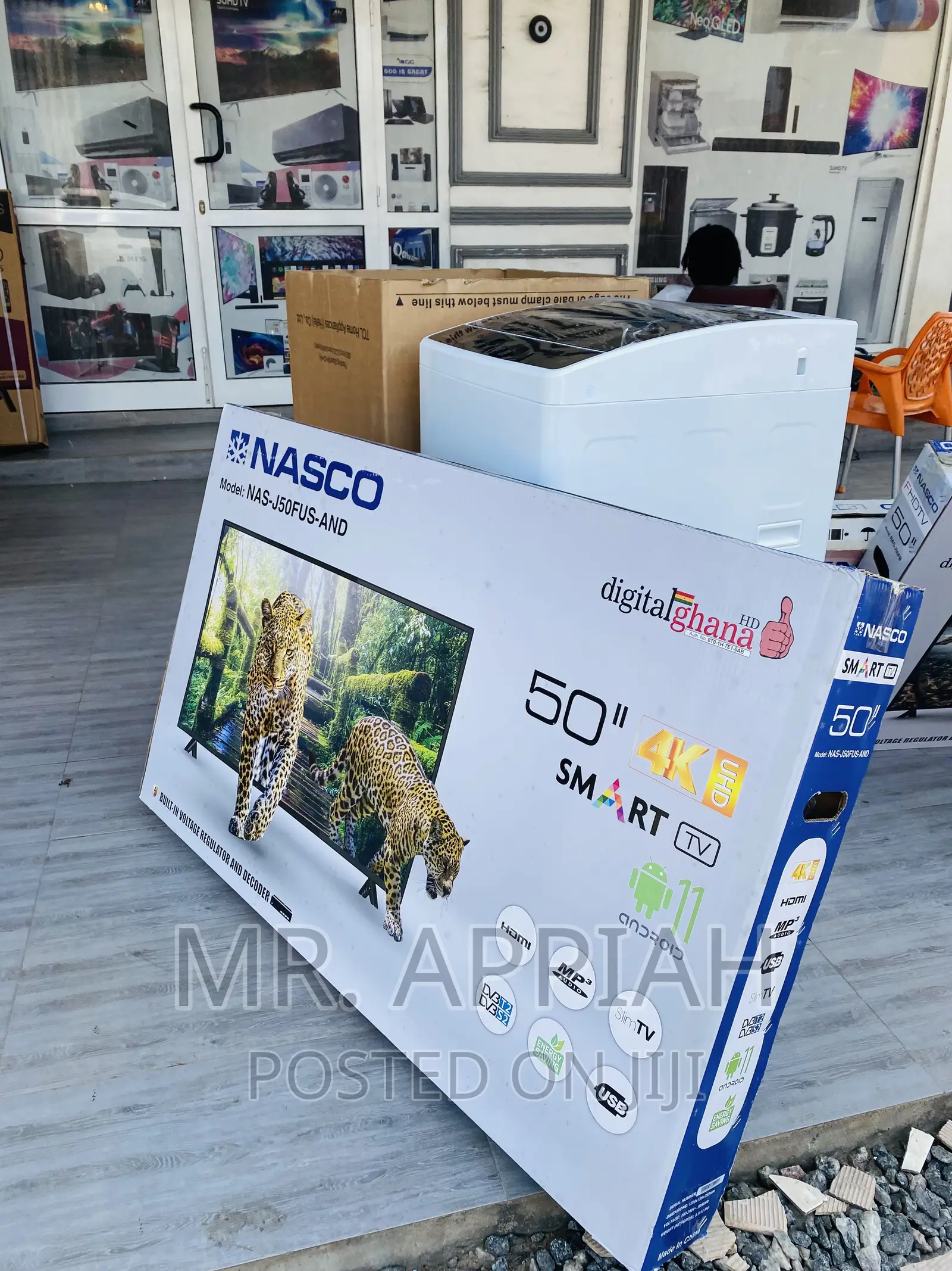 Convenient Nasco 50” Uhd Smart Electric Tv(Black).