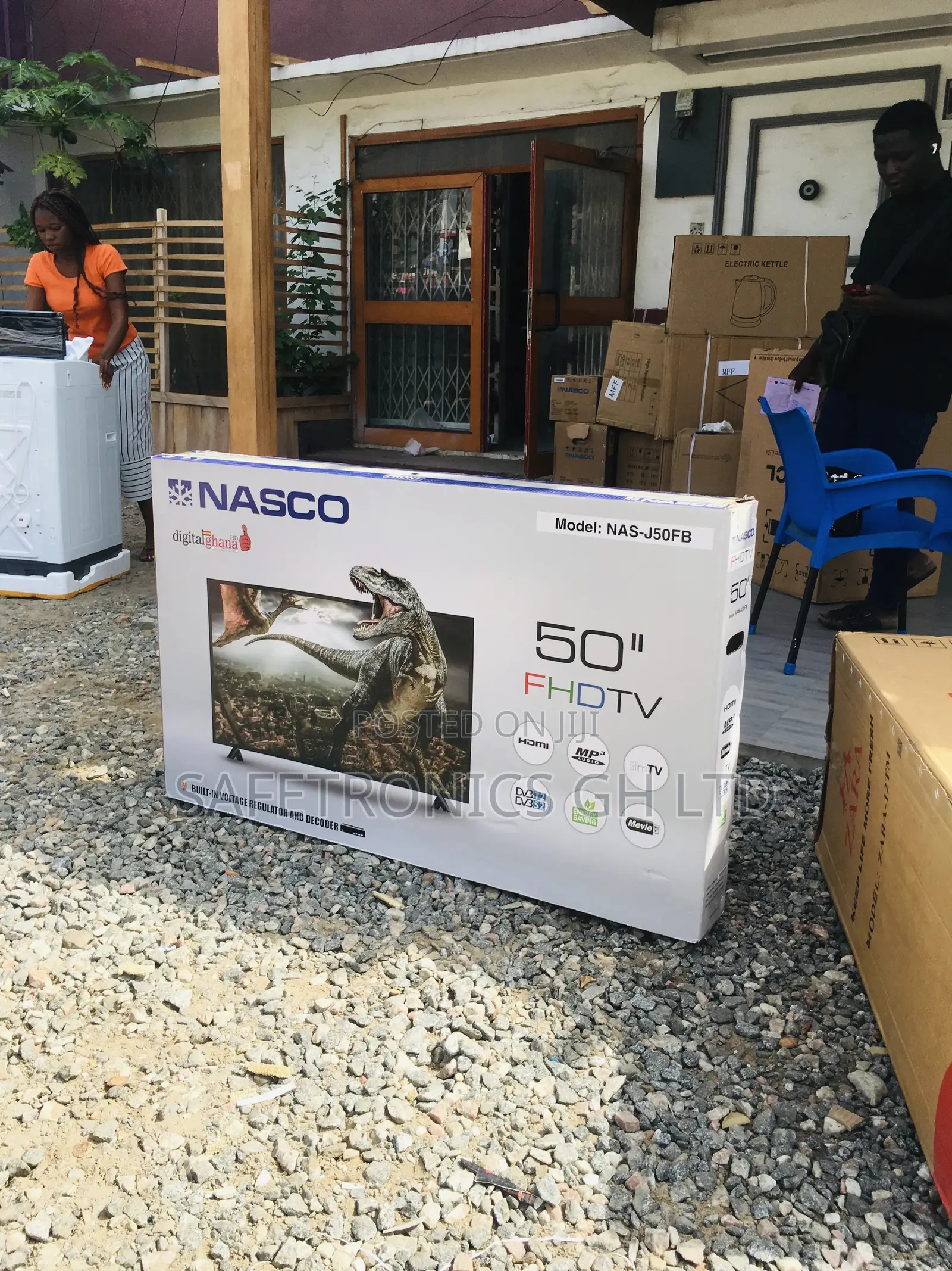 Glossy Satellite Nasco 50 Inches Digital Black Tv