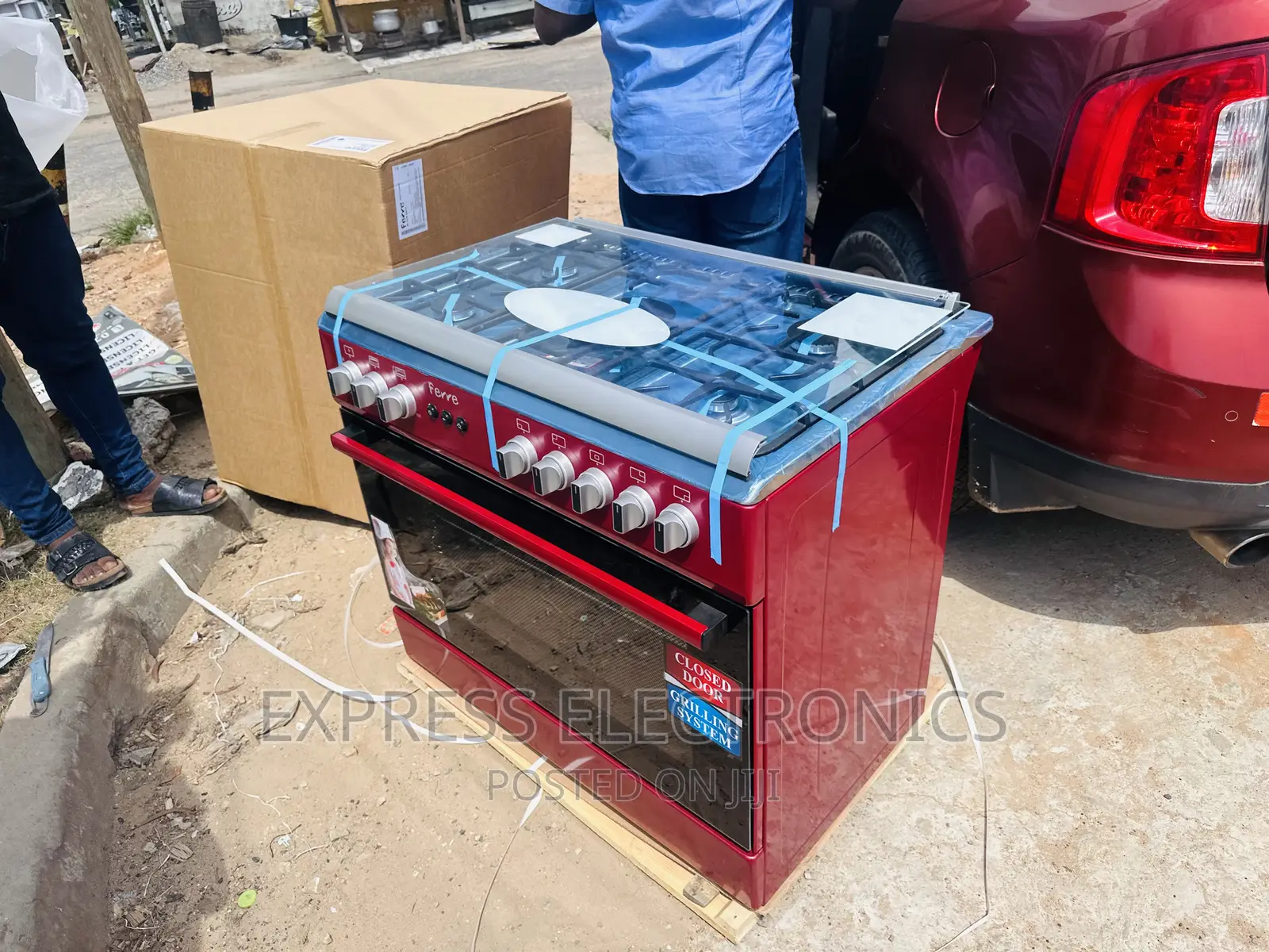 The First Choice to Buy Ferre Red Gas Cooker Oven 5burner