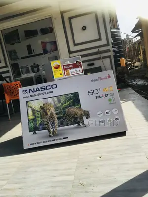  LED Glossy Nasco UHD Smart 50 Inches Black Electric Tv