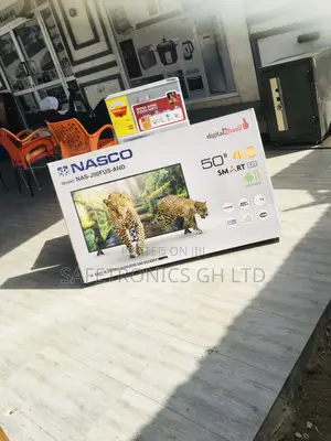 Nasco 50 Inches Glossy Smart Black UHD LED Tv