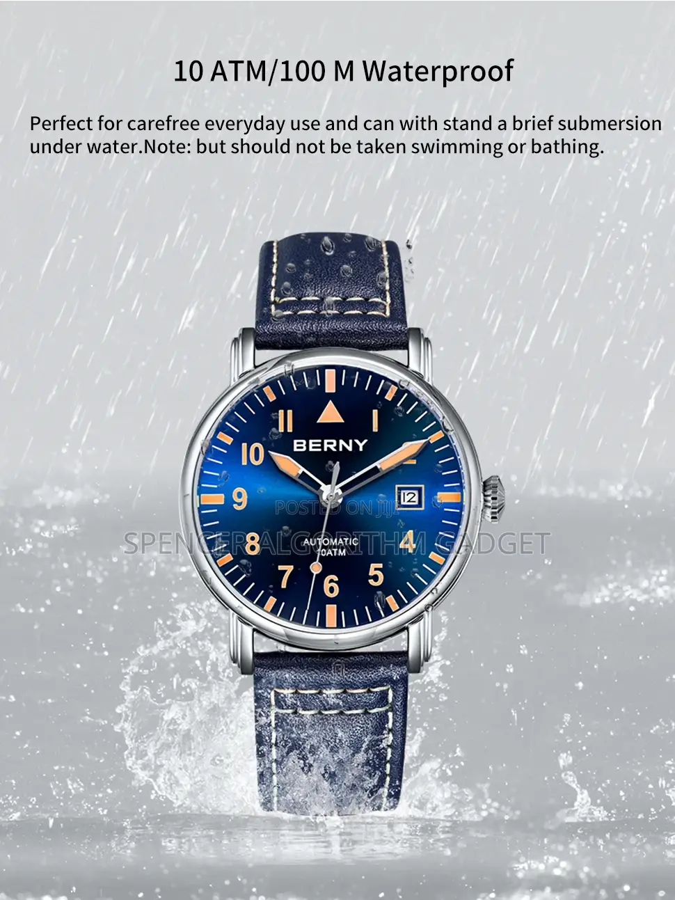 Watch Berny Mechanical Pilot Watch.