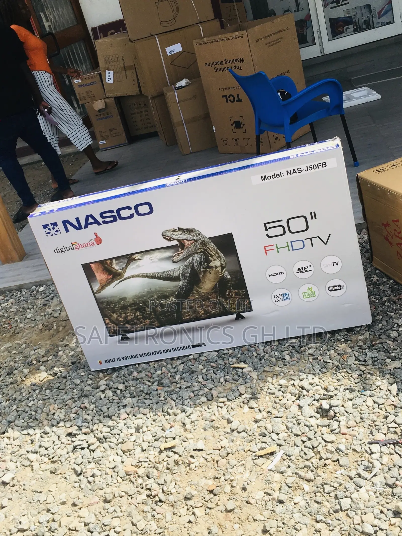 Satellite Digital Nasco 50 Inches Glossy LED Black Tv