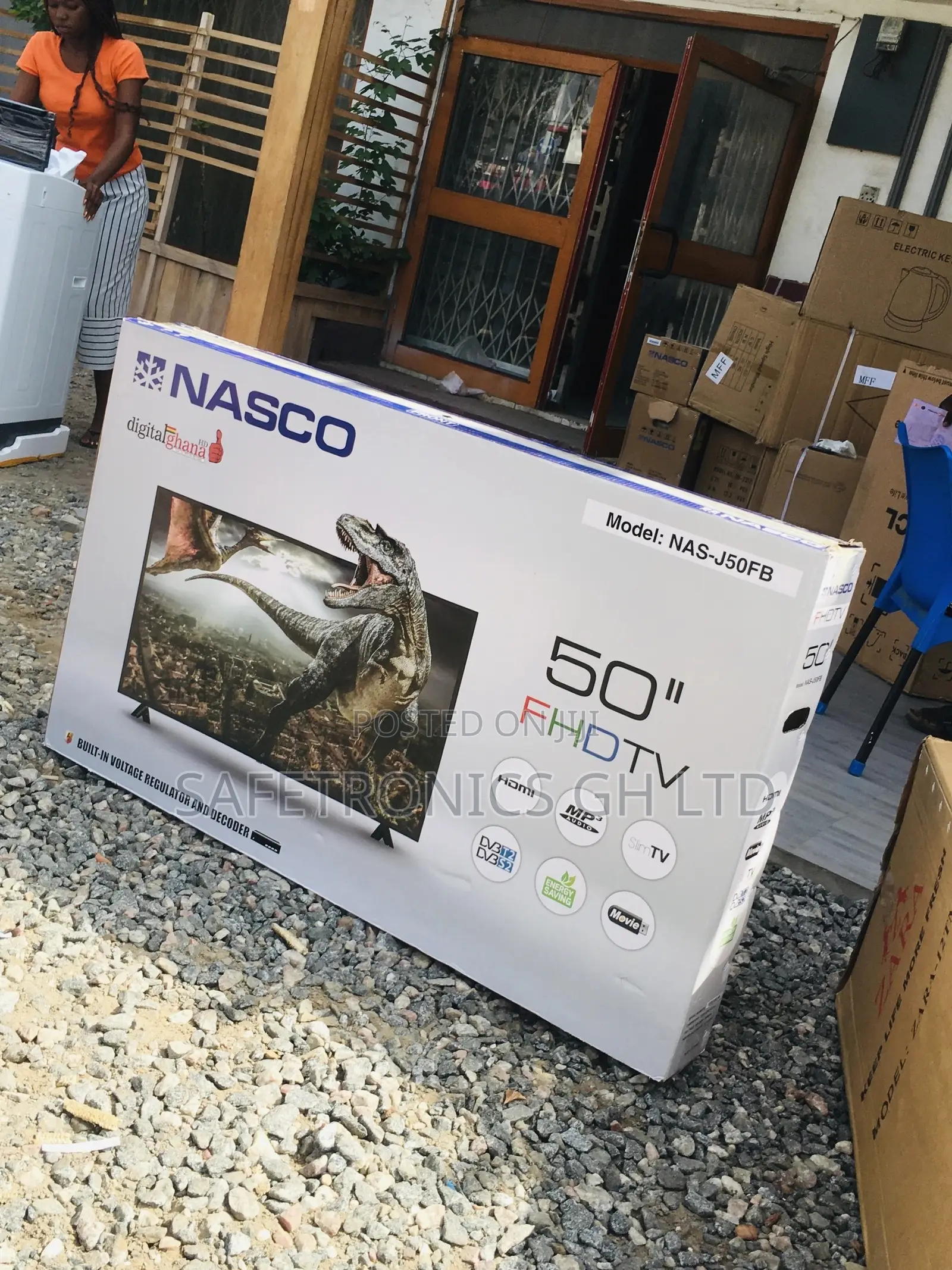Satellite Digital Nasco 50 Inches Glossy LED Black Tv