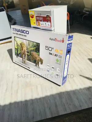 Digital 50 Inches Glossy LED Nasco Black Smart Tv