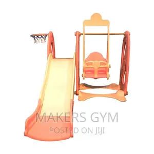 Playground Slide (Slide Securely With Guardrail and Buffer )