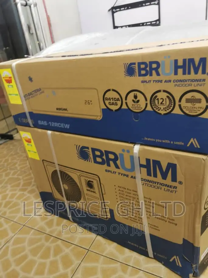 Bruhm 1.5 Hp AC-R410 Gas–2 Star Bring Happiness AC-12RCEW