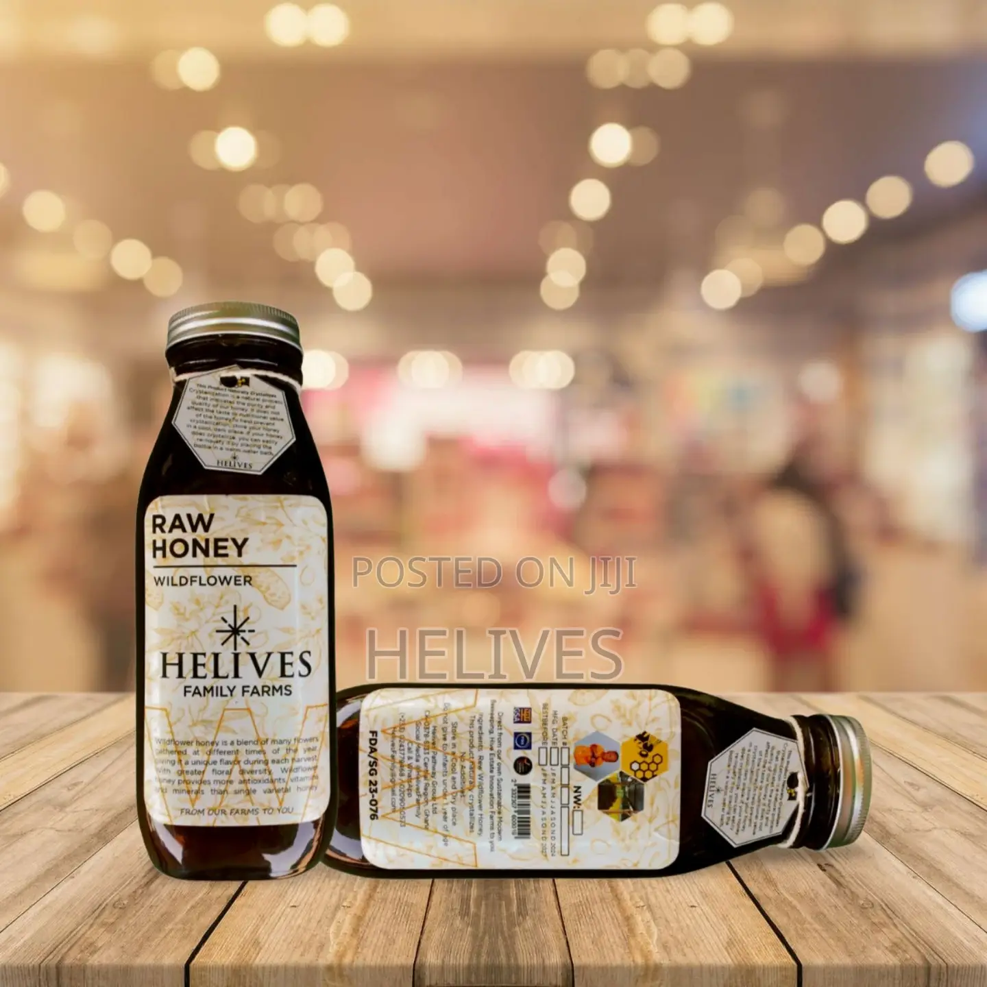 Helives Raw Honey 600ml |100% Organic Pure Natural | Fda Certified