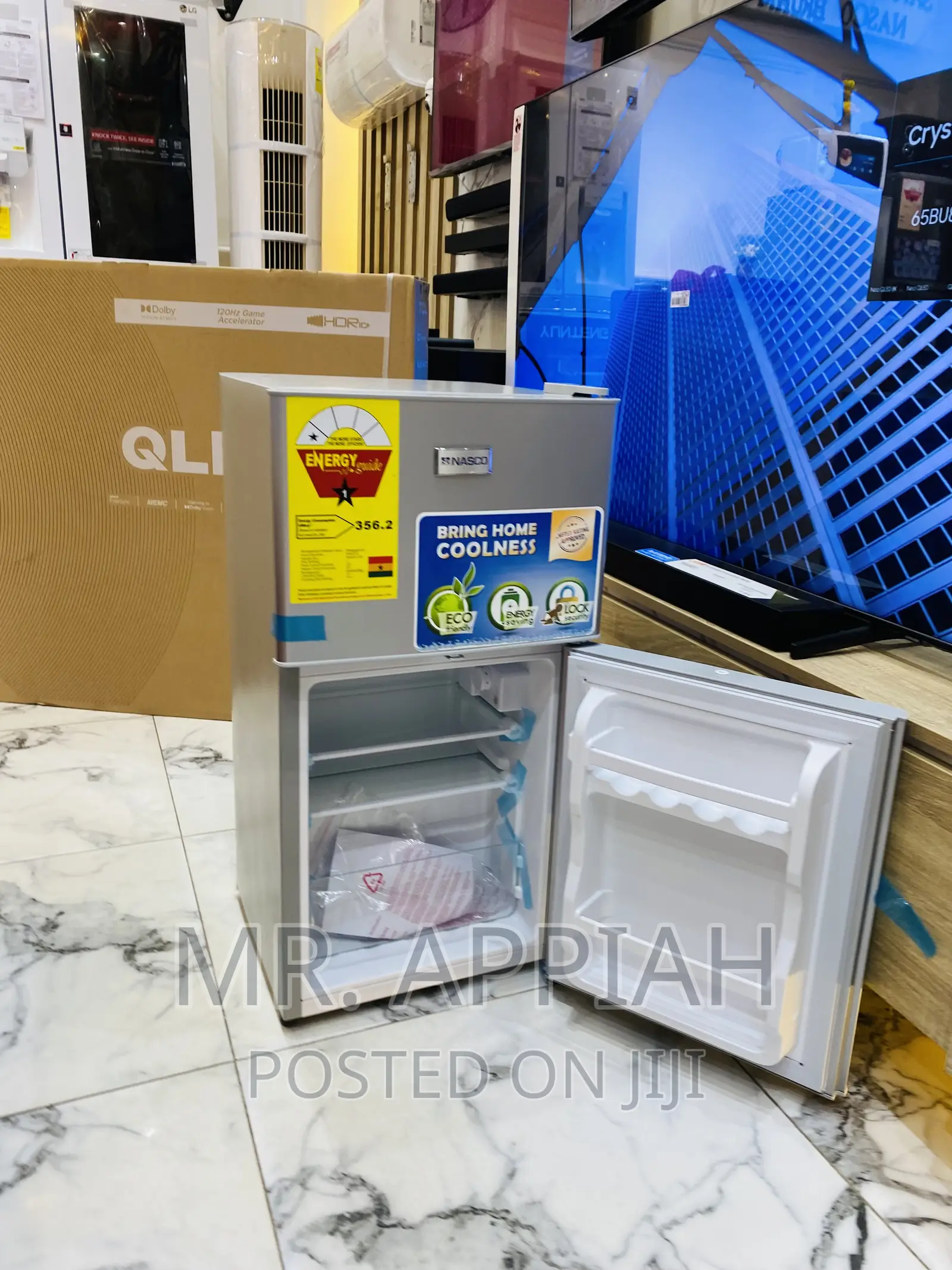 Fast Cooling Nasco Double Door Table Top Fridge(Nasf2-120).