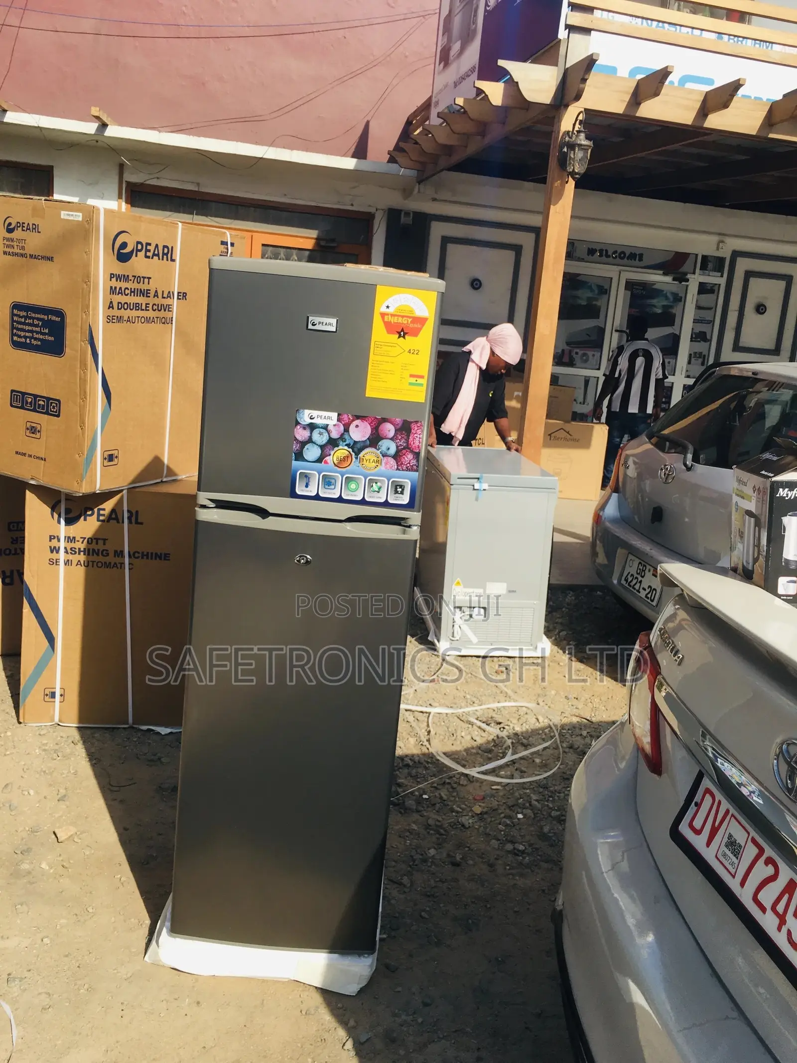 Pearl PF-270IX Doubledoor Topfreezer 166 Liters Fridge