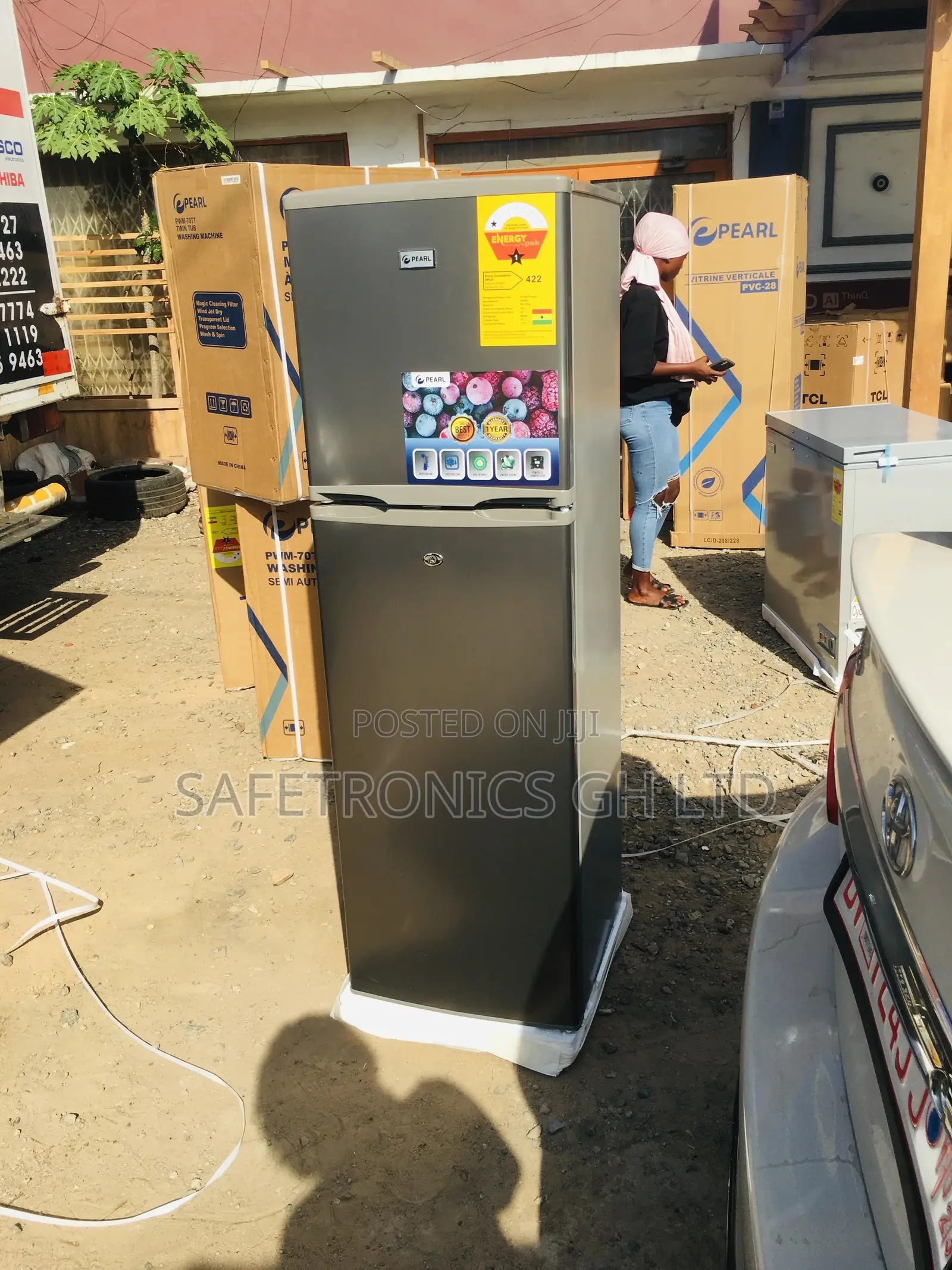 166 Liters Topfreezer Doubledoor Pearl PF-270IX Fridge 