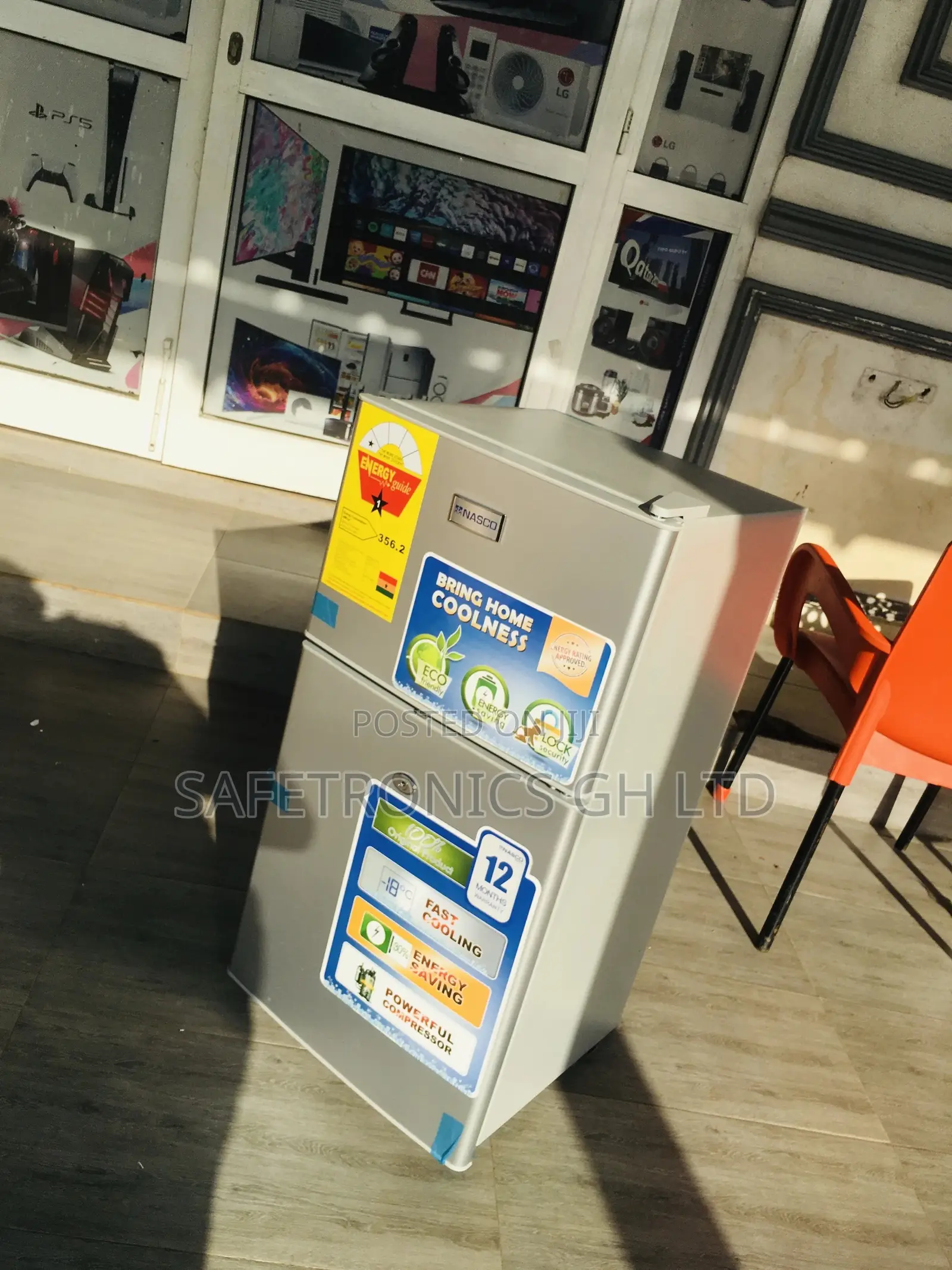 Doubledoor Nasf2–120 Topfreezer Nasco Fridge Gray