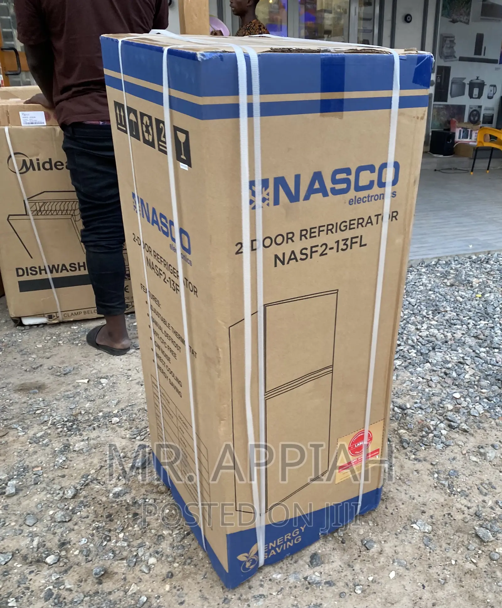Original Nasco Nasf2-13 Double Door Electric Refrigerator.